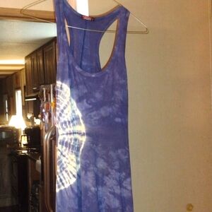 Tea party fashion long tie dyed sundress size s
